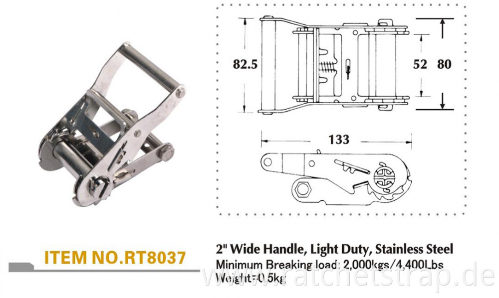 Stainless Steel Ratchet Buckle